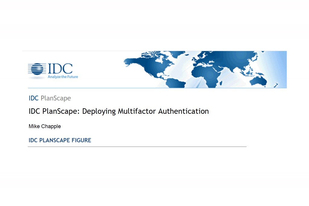 IDC PlanScape Deploying Multifactor Authentication