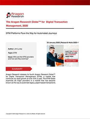 The Aragon Research Globe for Digital Transaction Management 2020